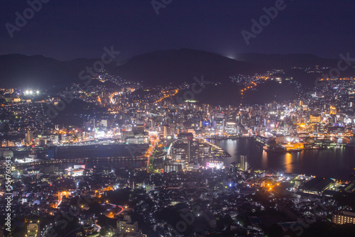 Night view at Inasayama or Mount Inasa  Nagasaki  Japan