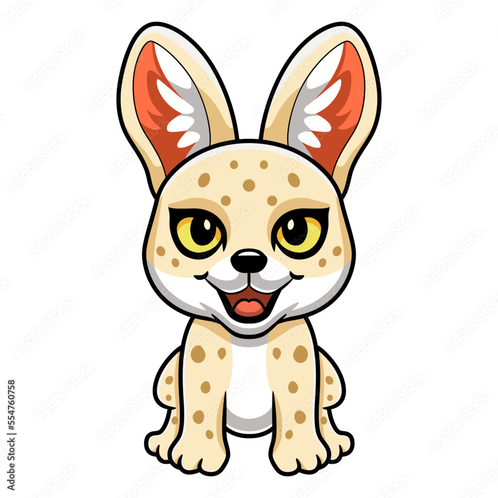Cute pharaoh cat cartoon sitting