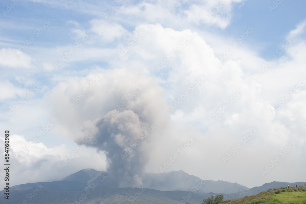 Mount Aso - Active volcano, volcanic eruption, Aso, Kumamoto, Japan