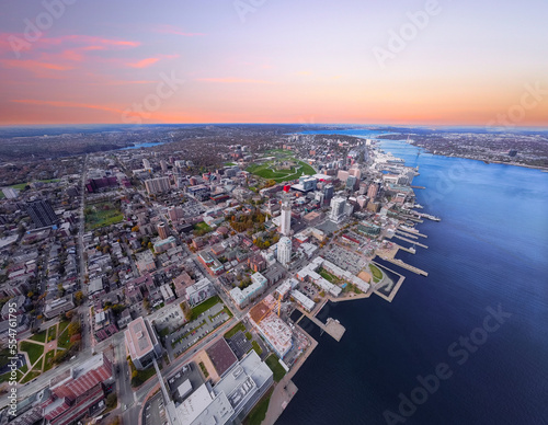 Fotografiet Halifax cityscape aerial, Nova Scotia, Canada