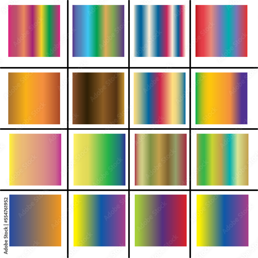 Fototapeta premium Gradient Color Swatches. Vector gradients background. Web Gradient. X style trend colors - Vector.eps