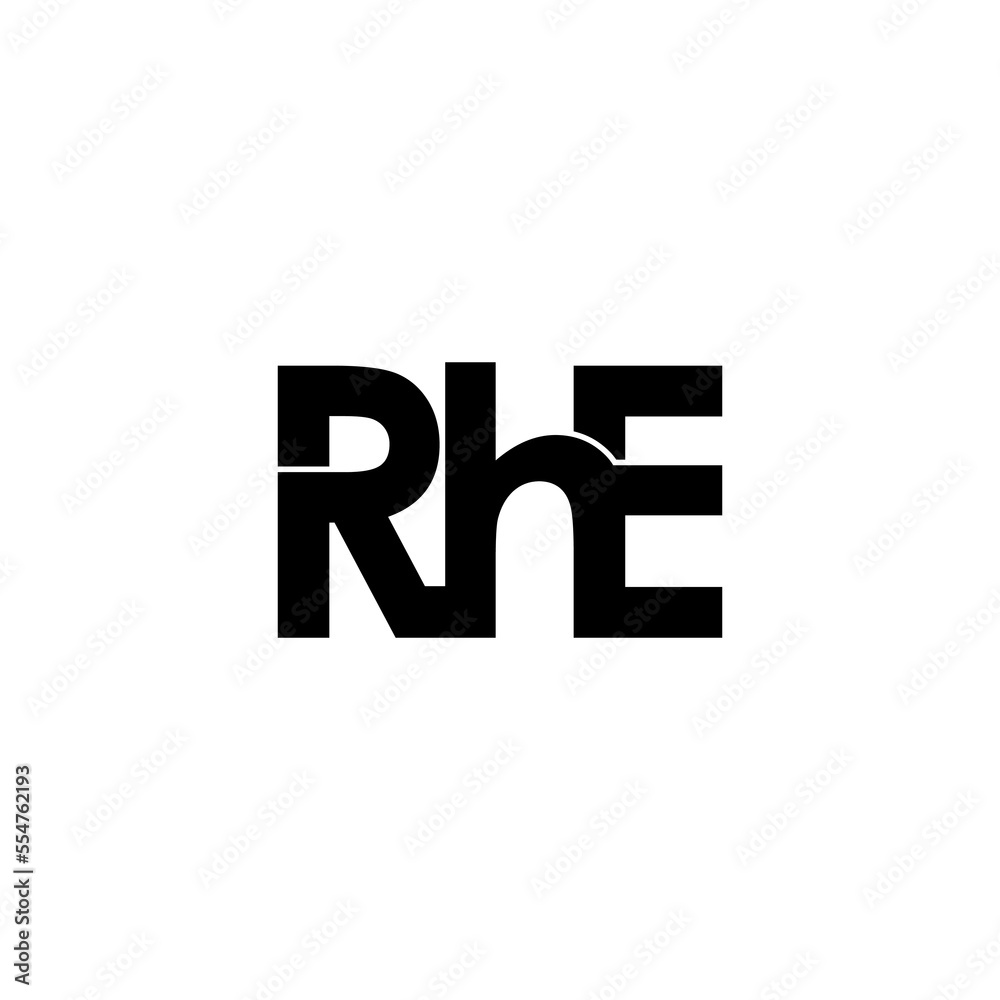 rhe letter initial monogram logo design rhe letter initial monogram logo design