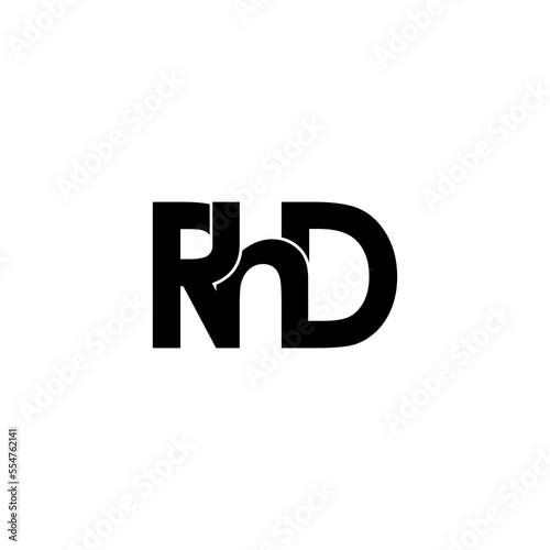 rhd letter initial monogram logo design