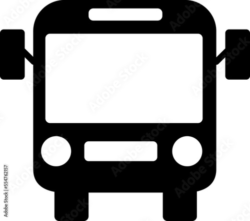 Bus vector icon. Black illustration isolated on white background for graphic and web design onwhite background..eps