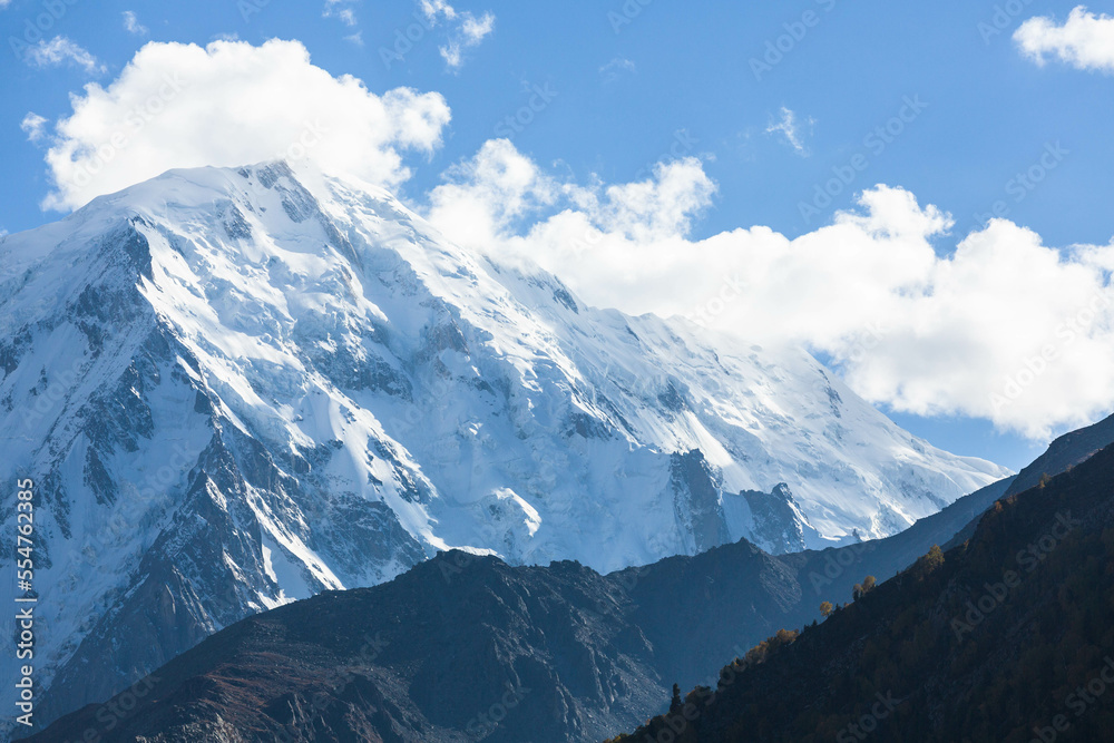 Nanga Parbat is the ninth highest mountain in the world and western anchor of the Himalayas. Located in Pakistan, it is one of the 14 eight-thousanders, with a summit elevation of 8126 m.