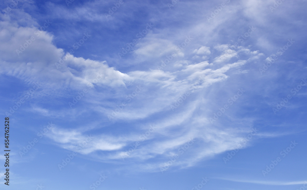 beautiful clouds with blue sky in morning, nature background