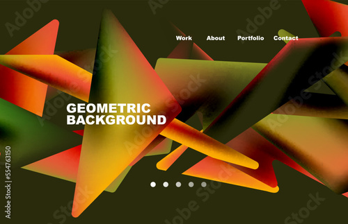 Broken pieces abstract background. Trendy background for your landing page design, concept of web page design for website and mobile website