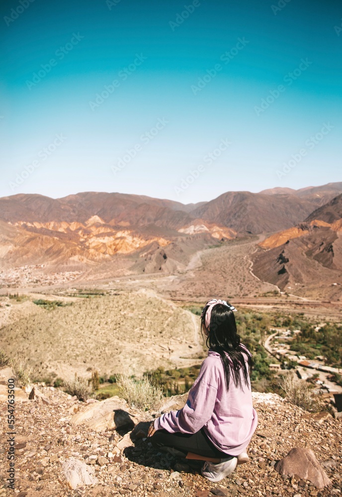 person sitting landscape