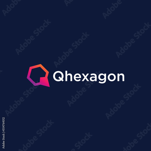Initial geometric Q Logo designs template, Business logo