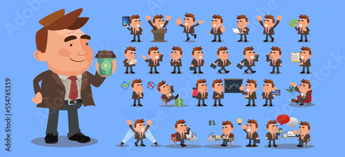 Fat Businessmen. business people group avatars characters