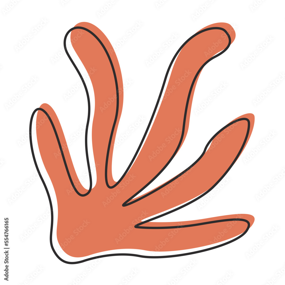 Floral Plant Botanical Abstract Boho Shape Element Vector Illustration