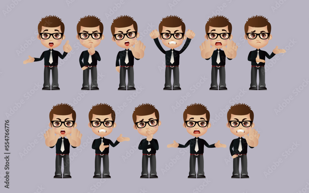 Set of man characters. Set of man characters.