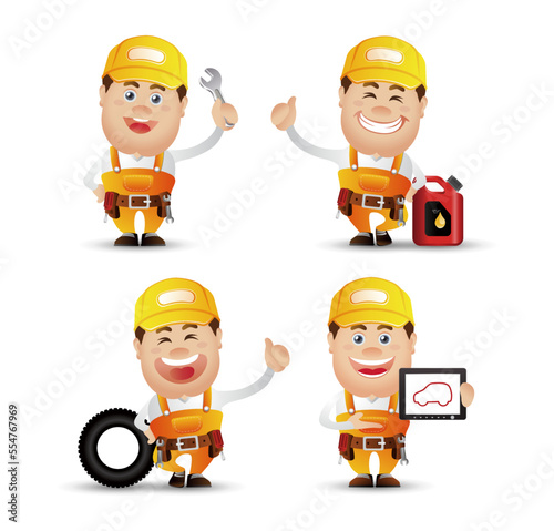 Cute People. Professional. repairman 