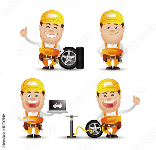 Cute People. Professional. repairman 