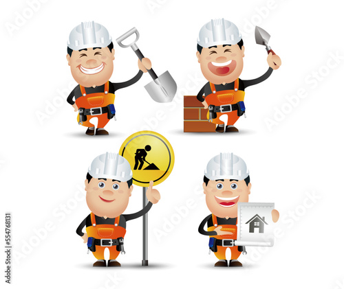 Cute People. Professional. worker