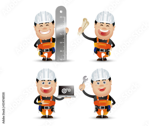 Cute People. Professional. worker