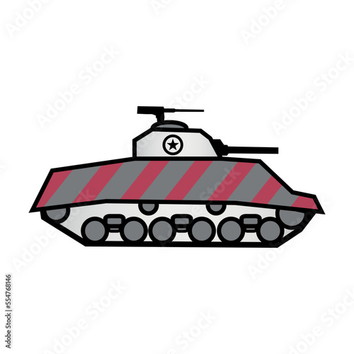 Tank icon on white. photo