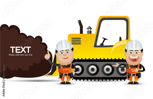 Cute People. Professional. worker