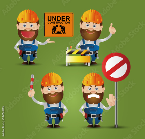 Cute People. Professional. worker