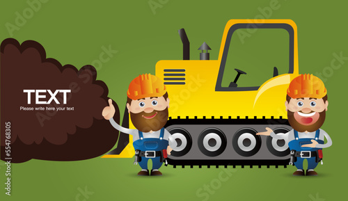 Cute People. Professional. worker