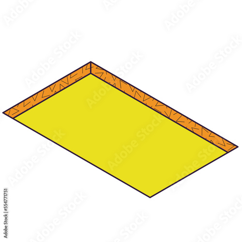 Sandpit vector illustration in line filled design