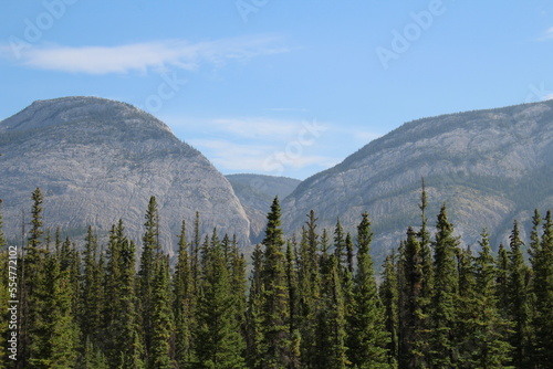 mountains in the morning