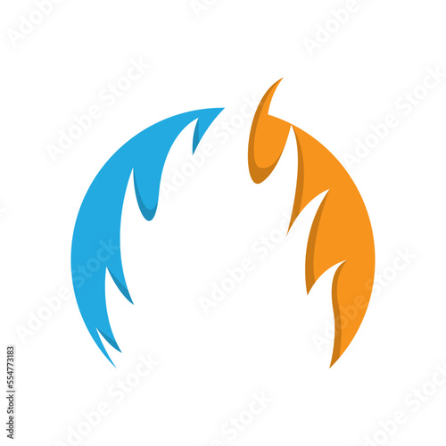 Flame logo template vector icon