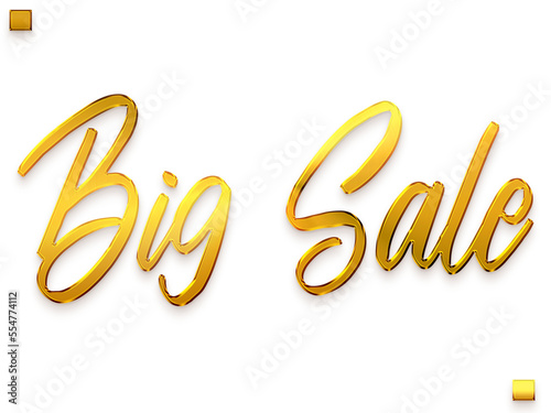 Big Sale Text Gold Stylish Cursive Typography Text Style