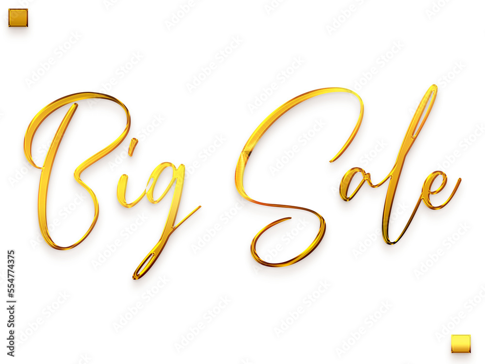 Big Sale Text Gold Stylish Cursive Typography Text Style Big Sale Text Gold Stylish Cursive Typography Text Style