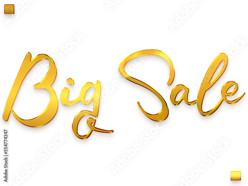 Big Sale Text Gold Typography Text Style