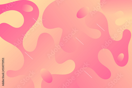 Dynamic abstract background with pink to light yellow gradient fluid shapes modern concept. minimal poster. ideal for banner, web, header, cover, billboard, brochure, social media, landing page