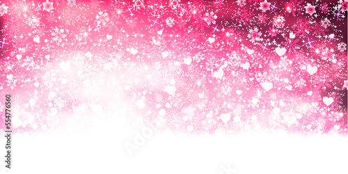 バレンタイン　ハート　雪　背景