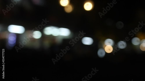 Blurred vehicle lights in a traffic jam in the city on a dark night. suitable for abstract themes photo