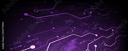Abstract background Communication Network Circuit Board Concept digital technology