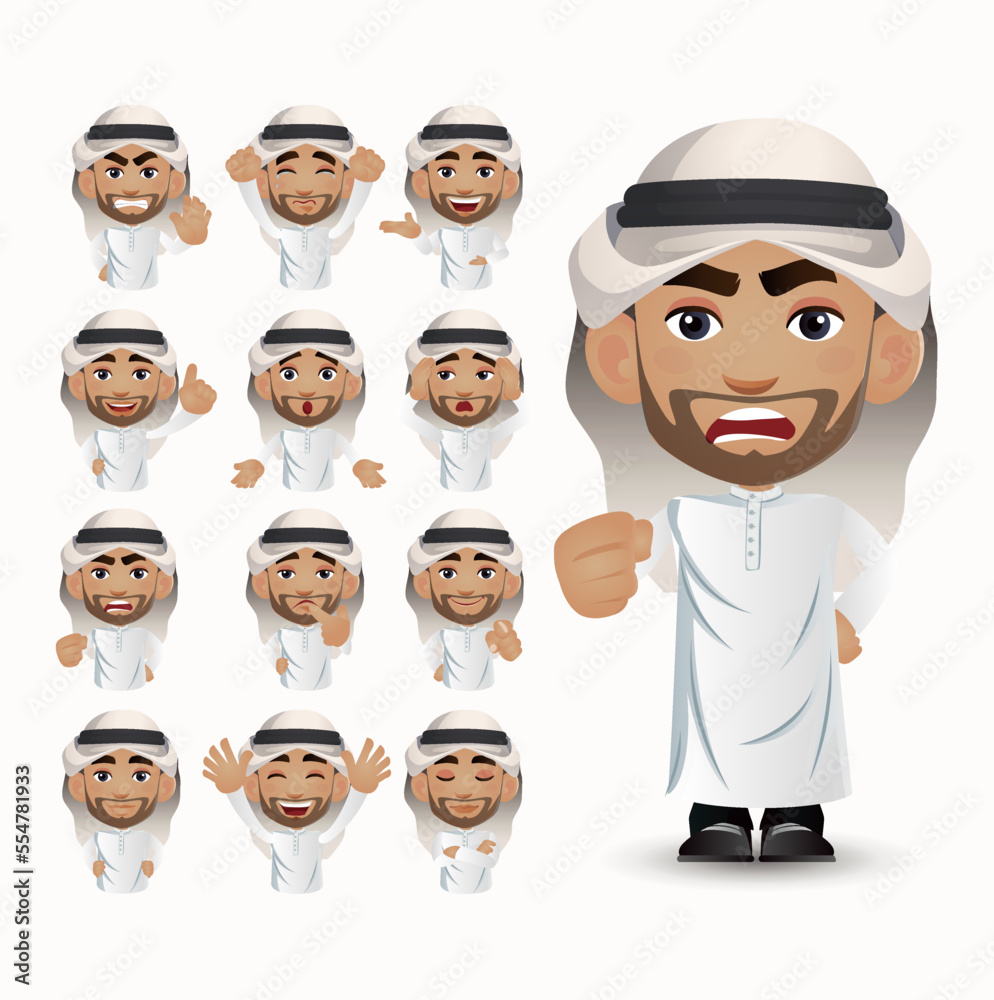 Cute Set - Set of business people with different emotion Cute Set - Set of business people with different emotion