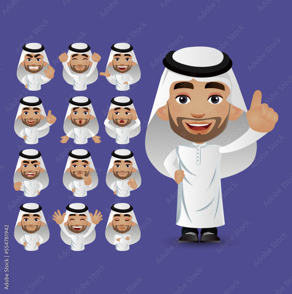 Cute Set - Set of business people with different emotion Cute Set - Set of business people with different emotion