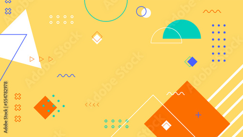 Modern abstract background with pastel blue memphis elements and retro-themed posters, banners and website landing pages.