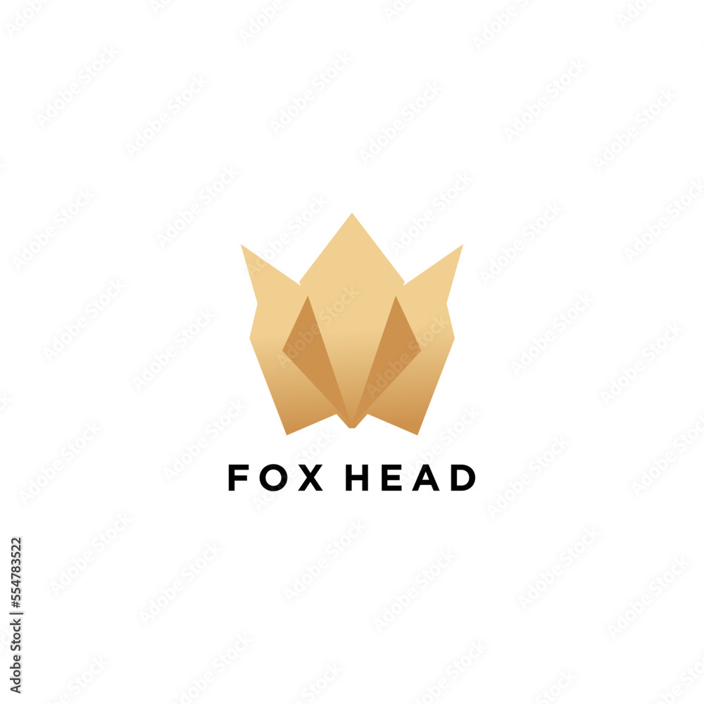Fox logo icon design template flat vector