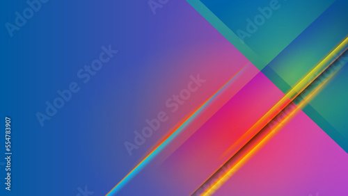 Modern abstract background for design. Geometric shapes. Triangles, squares, stripes, lines. Color gradient. Modern, futuristic. Light dark shades. Web banner.