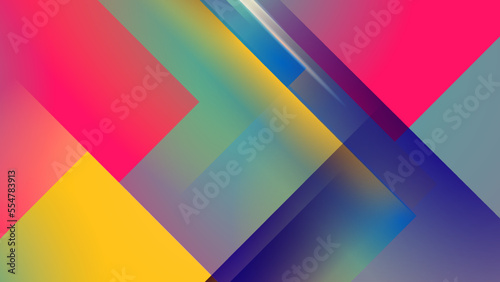 Modern abstract background for design. Geometric shapes. Triangles, squares, stripes, lines. Color gradient. Modern, futuristic. Light dark shades. Web banner.