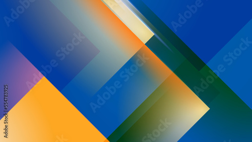 Modern abstract background for design. Geometric shapes. Triangles, squares, stripes, lines. Color gradient. Modern, futuristic. Light dark shades. Web banner.