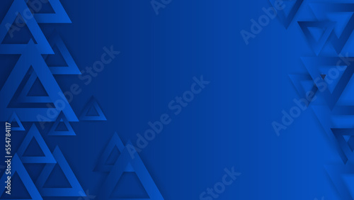 Dark blue abstract background for design. Geometric shapes. Triangles, squares, stripes, lines. Color gradient. Modern, futuristic. Light dark shades. Web banner.