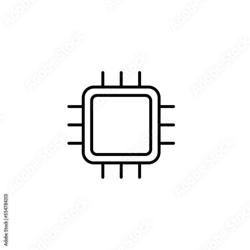 micro chip line icon