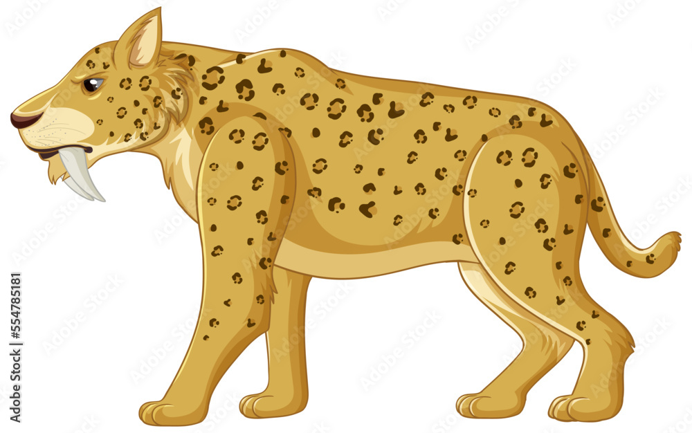 Fototapeta premium Saber Toothed cat vector