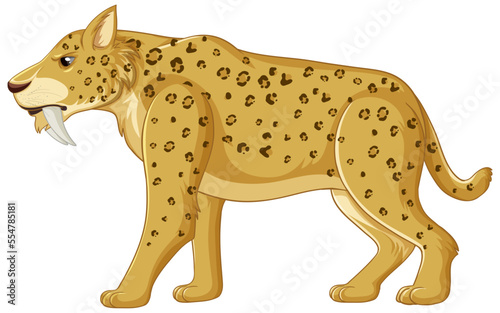 Saber Toothed cat vector