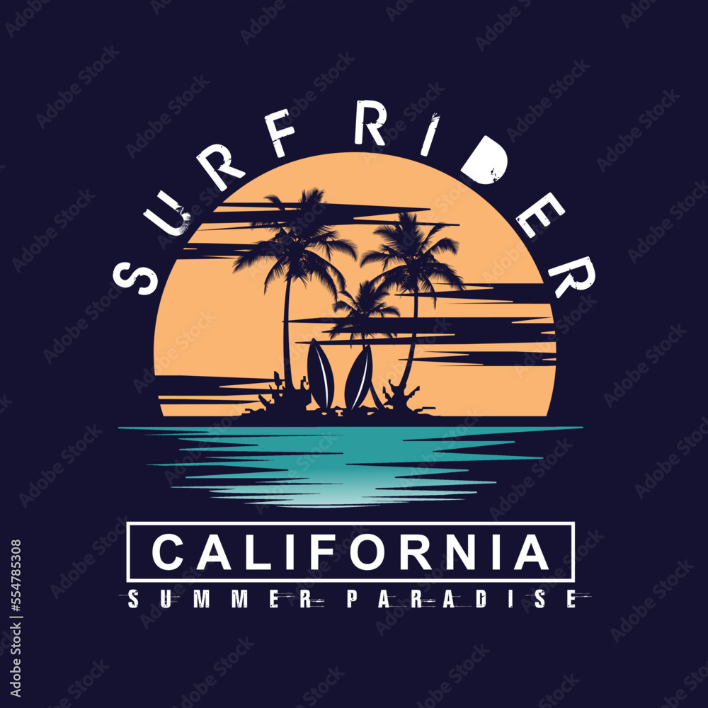 palm beach typography design for print on t-shirt vector illustration