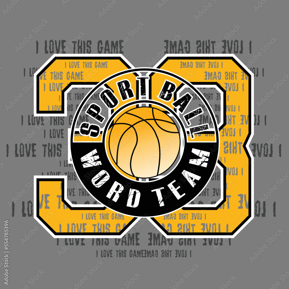 basketball typography graphic for print t shirt, vector illustration,