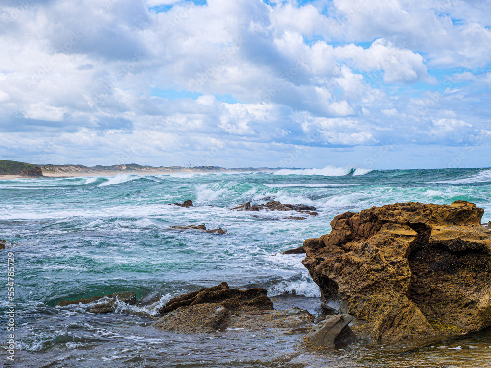 Obraz premium Green Water Foaming