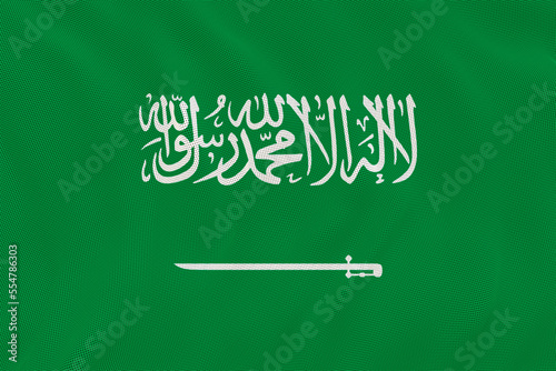 National flag of Arabia. Background with flag of AbkhaziaSaudi Arabia