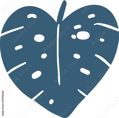 Hollow taro leaf illustration